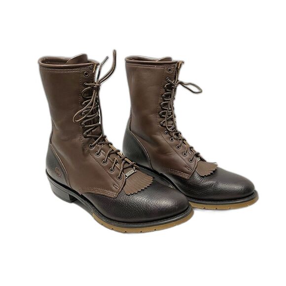 Double-H Boots 10" AG7 ICE Packer Two Tone Western Work Boot 9625 Mens 14 D - Picture 1 of 11